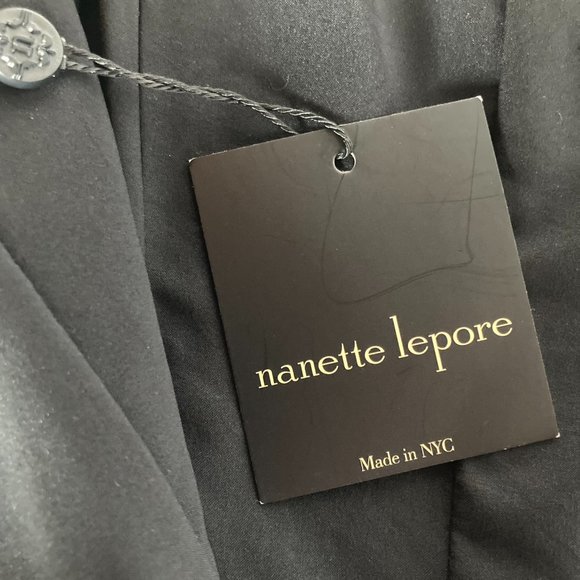 Nanette Lepore Black Lace Dress with Nude Underslip sz 2 NWT - Picture 11 of 12